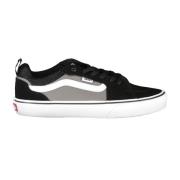 Vans Herr Svarta Atletiska Sneakers Snörning Kontrast Logotyp Black, H...