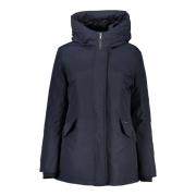 Woolrich Blå Huva Jacka med Logo Blue, Dam