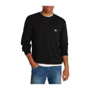 Tommy Jeans Svart Tröja Regular Badge Black, Herr