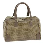 Fendi Vintage Pre-owned Canvas handvskor Brown, Dam