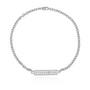 MM6 Maison Margiela Halsband med logotyp Gray, Dam