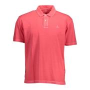 Gant Polo Tröja Kort Ärm Broderad Logotyp Pink, Herr