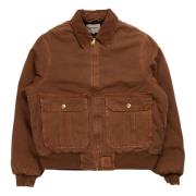 Carhartt Wip Brun Canvasjacka med Quiltad Foder Brown, Herr