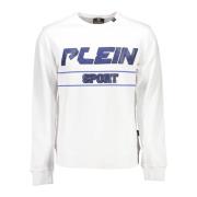 Plein Sport Vit Sweatshirt med Tryck och Långa ärmar White, Herr