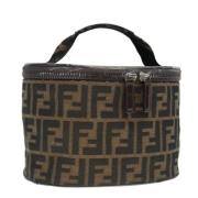 Fendi Vintage Pre-owned Canvas handvskor Brown, Dam