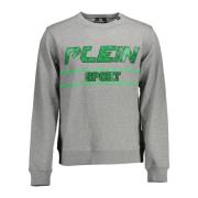 Plein Sport Grå Långärmad Sweatshirt med Tryck Gray, Herr