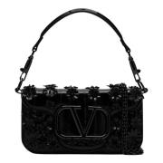 Valentino Garavani Liten Axelväska Loco Black, Dam