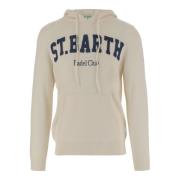 MC2 Saint Barth Ullblandning Logo Stickad Sweatshirt White, Herr