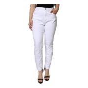 Dolce & Gabbana Vita Skinny Jeans med Logodetaljer White, Dam