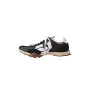 Eytys Svarta Mocka Sneakers med Vita Detaljer Black, Herr