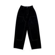 Obey Baggy Denim Jeans Svart Black, Dam