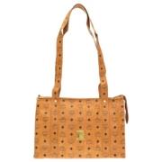 MCM Pre-owned Pre-owned Canvas totevskor Brown, Dam