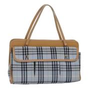 Burberry Vintage Pre-owned Canvas axelremsvskor Blue, Dam