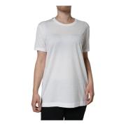 Dolce & Gabbana Vit Bomull Crew Neck T-shirt White, Dam