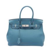 Hermès Vintage Pre-owned Laeder handvskor Blue, Dam