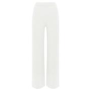 Max Mara Vita ull raka byxor White, Dam