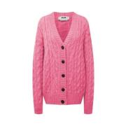 Msgm Rosa Akryl V-ringad Tröja Pink, Unisex