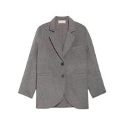 Vanessa Bruno Ikonisk Marc Blazer i Dubbelsidig Ull Gray, Dam