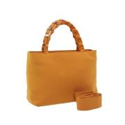 Salvatore Ferragamo Pre-owned Pre-owned Canvas handvskor Orange, Dam