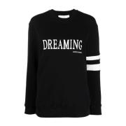 Alberta Ferretti Grafiskt Tryck Svart Sweatshirt Black, Dam