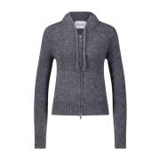 Isabel Marant Alpackaull Kofta med Ståkrage Gray, Dam