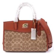 Coach Pre-owned Pre-owned Canvas handvskor Brown, Dam