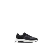 Armani Exchange Svarta Sneakers Snygga Bekväma Skor Black, Herr