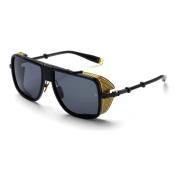 Balmain Navigator solglasögon i matt svart/guld Black, Herr