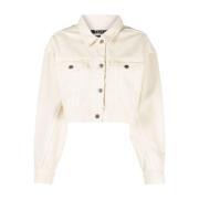 Ksubi Vit Denimjacka med Mallow-stil White, Dam