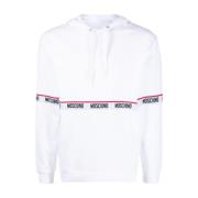 Moschino Casual Vit Bomull Hoodie White, Herr