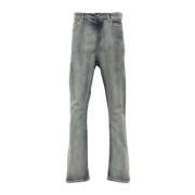 Rick Owens Slim Cut Grå Denim Byxor Gray, Herr