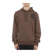 The North Face Hoodie med framficka och logotyp Brown, Herr