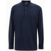 Corneliani Ren Ull Polo Stil Tröja Blue, Herr