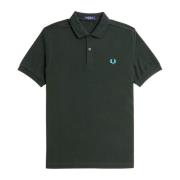 Fred Perry Randig Pikétröja Slim Fit Green, Herr