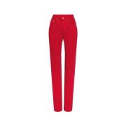 Jacquemus Röda Straight Leg Jeans Red, Dam