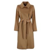 Max Mara Studio Klassisk Kamelullskappa Brown, Dam