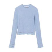 Proenza Schouler Blå Turtleneck Tröja Casual Stil Blue, Dam