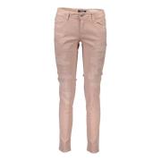 Just Cavalli Rosa Dambyxor med Distressed Effekt Pink, Dam