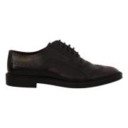 Dolce & Gabbana Lila Läder Oxford Wingtip Skor Purple, Herr