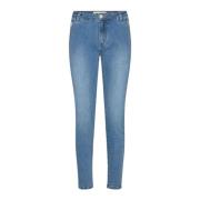 Sofie Schnoor Denim Jeans med Dragkedja Detaljer Medium Blå Blue, Dam