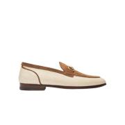 Scarosso Handgjorda Horsebit Loafers Beige, Dam