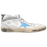 Golden Goose Midstar Läder Sneakers Vit/Grå/Svart/Azure White, Herr