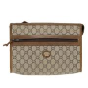 Gucci Vintage Pre-owned Laeder kuvertvskor Beige, Dam