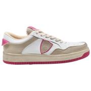 Philippe Model Låga Sneakers Lyon Mixage Vit Rosa Beige, Herr