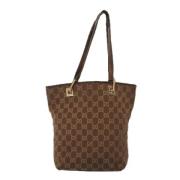 Gucci Vintage Pre-owned Nylon handvskor Brown, Dam