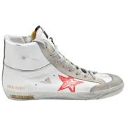 Golden Goose Francy White Red Blue Silver Sneakers Gray, Herr