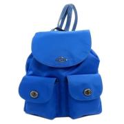 Coach Pre-owned Pre-owned Nylon ryggsckar Blue, Dam