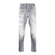 Dsquared2 Straight-Leg Jeans Gray, Herr