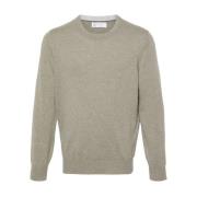 Brunello Cucinelli Grön Cashmere Stickad Tröja Green, Herr