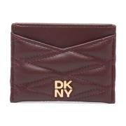 Dkny Röd Korthållare Plånbok för Kvinnor Red, Dam